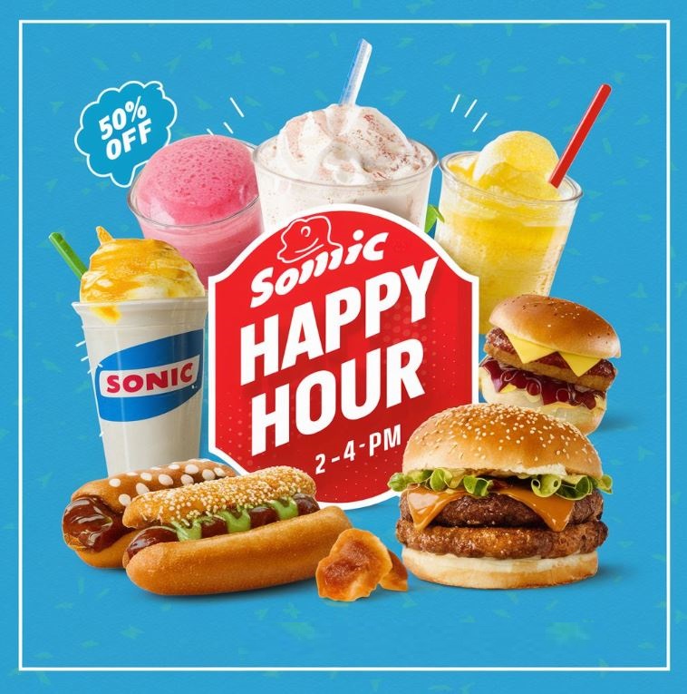 Sonic Happy Hour Menu with Special Deals 
